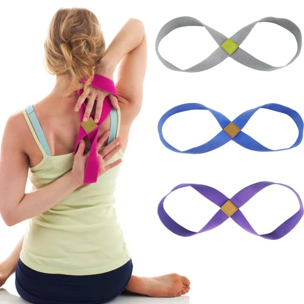 

8 Shaped Elastic Rubber Loop Strength Training Pilates Fitness Pull Strap Tension Band Yoga Supplies Pilates Home Fitness Belt