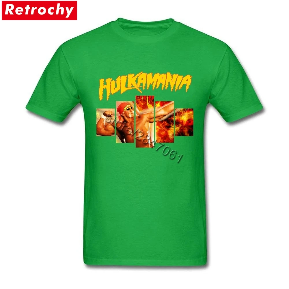 المتضخم hulkamania t قميص رجل الهيكل المحملات القمصان الكلاسيكية نمط أزياء قصيرة الأكمام القطن تي شيرت الرجل المصارعة الملابس