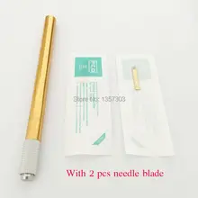 Microblade stift Aluminum alloy Manual tattoo pen for permanent makeup Microblading pen Eyebrow tattoo tebori pen