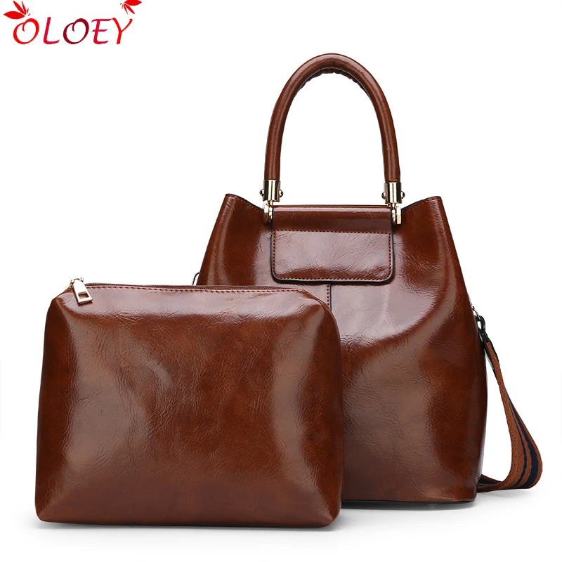 

New Two-Piece Composite Bag Ladies Handbag Fashion Personality Large Capacity Casual Wild Shoulder Messenger Bag high qualit