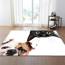 Прямая поставка, большие ковры для гостиной с изображением собак, кошек, животных, Нескользящие Коврики для спальни, дивана, Ковров, Alfombras, прикроватные коврики