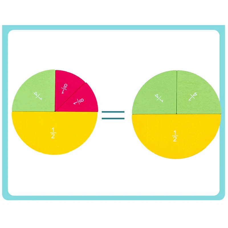 Дошкольная круговая математическая фракционная доска, учебные материалы, обучающая математическая игрушка, обучающая игрушка для детей