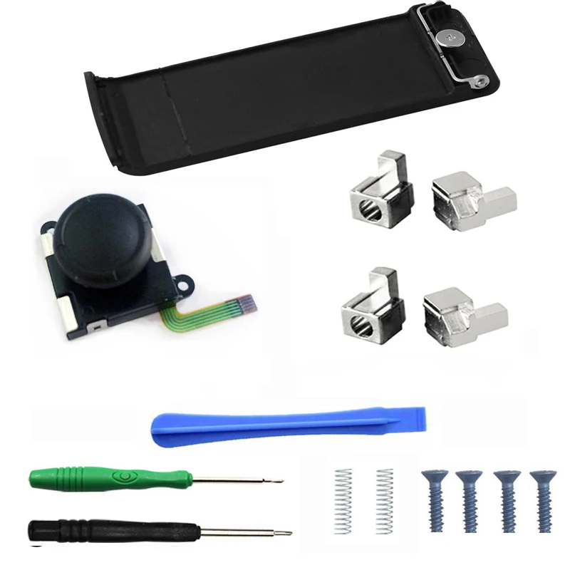 

Nintend Switch NS Joy Con 3D Analog Thumb Stick + Metal Lock Buckles Screws + Back Kickstand Shell Support For Nintendo Switch