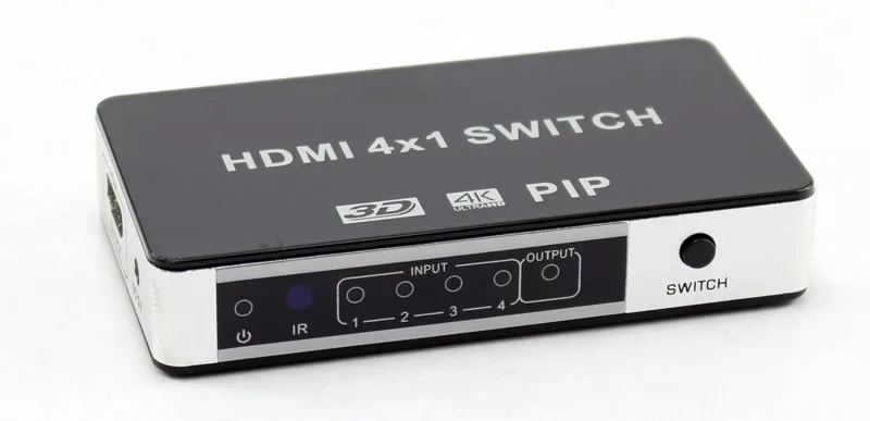 4 порта HDMI коммутатор 4x1 картинка-в-картинке PiP HDMI переключатель V1.4 Поддержка 3D полный HD 4k x2K для HDTV с ИК-пультом дистанционного управления