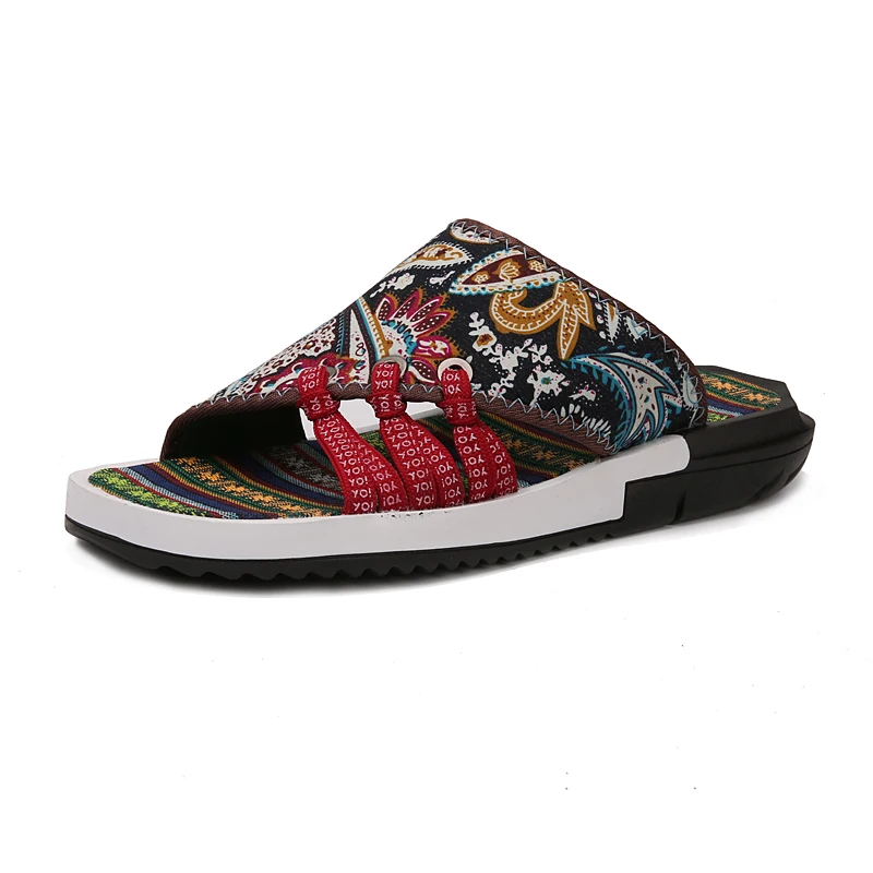 flower summer mixed colors men slippers desinger outdoor sandals camouflage casual shoes pants male leisure moccasins for men (52)