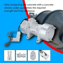 Новейший плоский тип 2.2KW однофазный Вибрационный флакон прочный вибратор для бетона с двигателем Железный корпус бетонный вибратор
