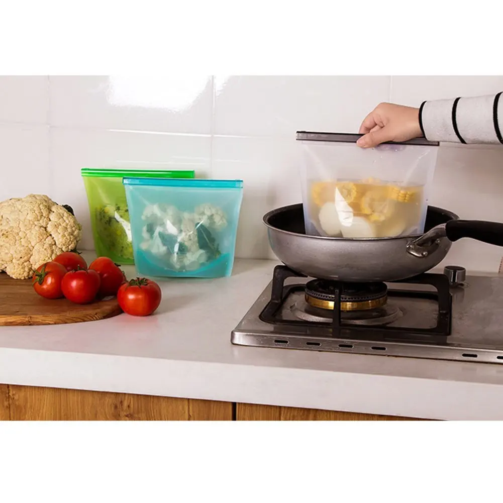 4 шт. силиконовые пакеты для упаковки продуктов|vacuum containers for food|silicone vacuumcontainer |