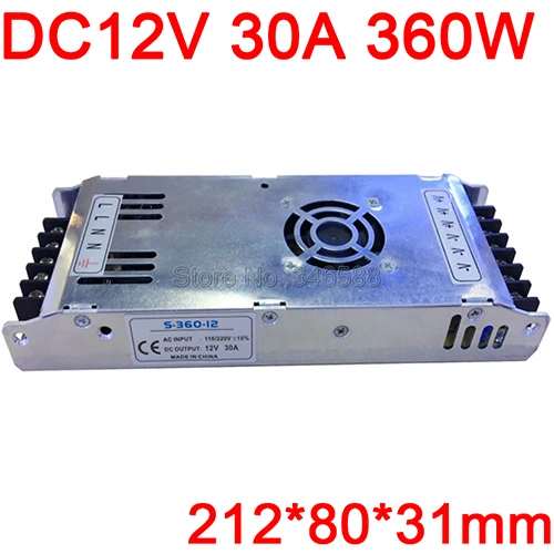 Переменный ток 220 В до 12 В 12 В постоянного напряжения AC-DC переключатель драйвера питания Сверхтонкий Тип 12 В 2 а 12.5A 20A 30A светодиодный драйвер - Цвет: 12V 30A 300W