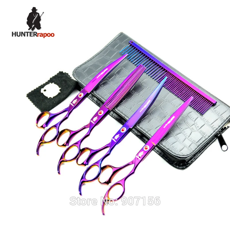 

Free Shipping 8pcs Kits Pet Grooming Scissors Pet HT9164 Hair Cut Scissors for pet store Stainless Steel Hair Cutting Scissors