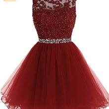 Bealegantom новые дешевые совок сексуальные короткие платья для выпускного вечера с расшитое бисером с аппликацтей на Выпускной платья выпускное платье QA1436