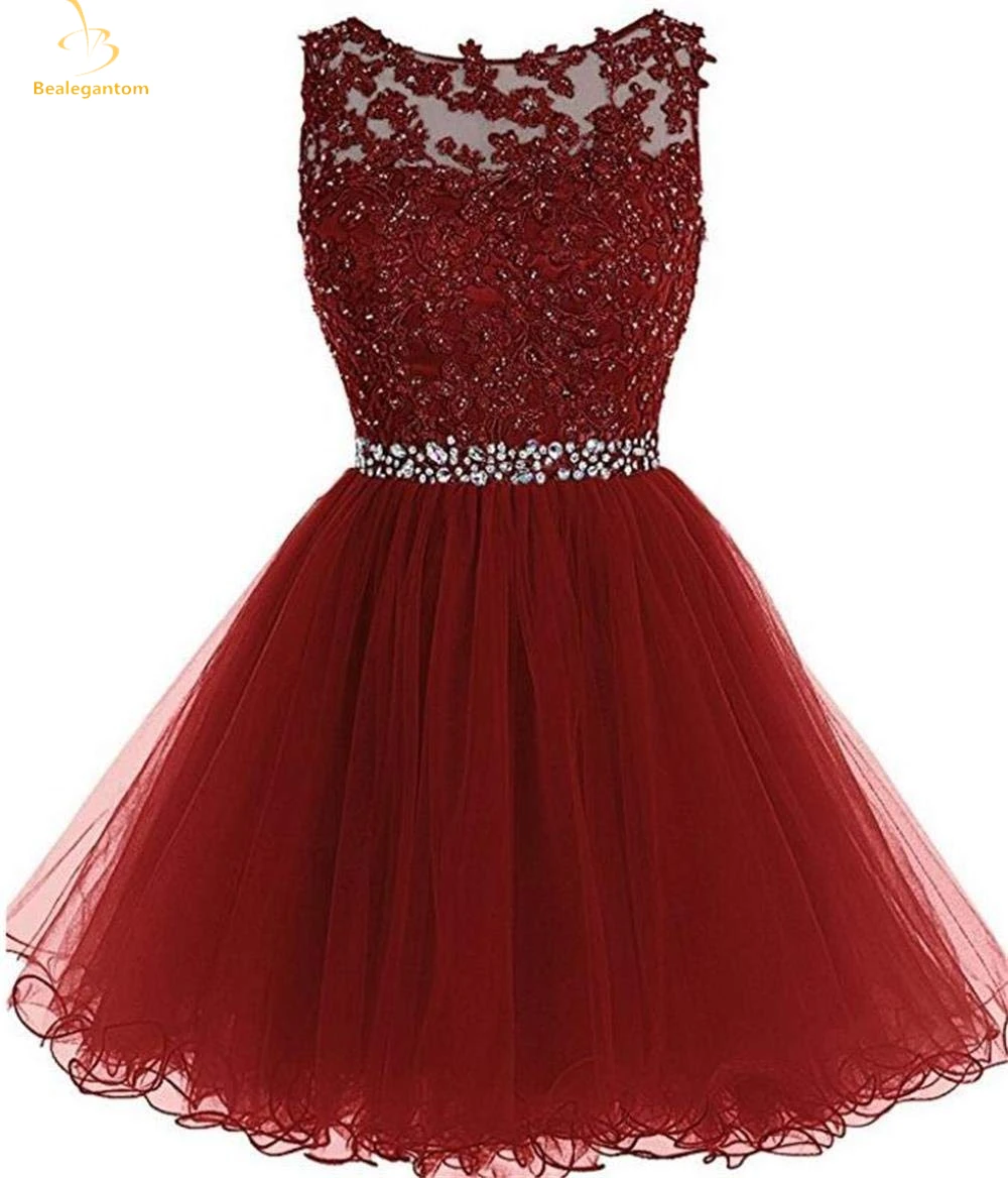 Bealegantom Vestidos cortos apliques, de fiesta, graduación, QA1436, baratos, de 2019|Vestidos de graduación| - AliExpress