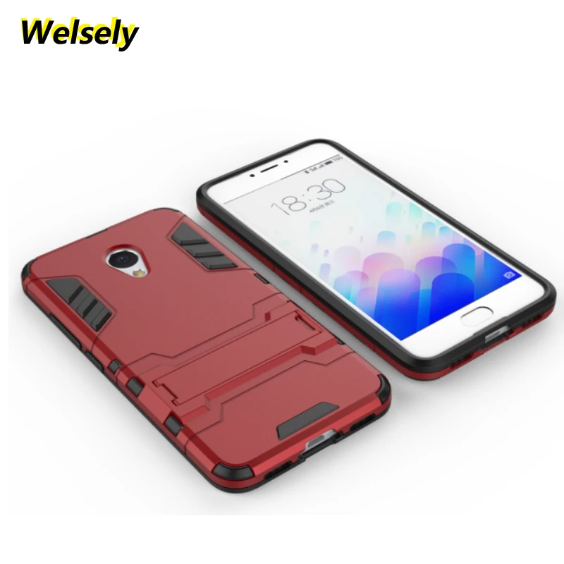 For Meizu m3 m3s mini meilan Case Heavy Duty Armor mobile Protective Back Cover stand 2 in 1 TPU+PC Shell Phone Accessories |