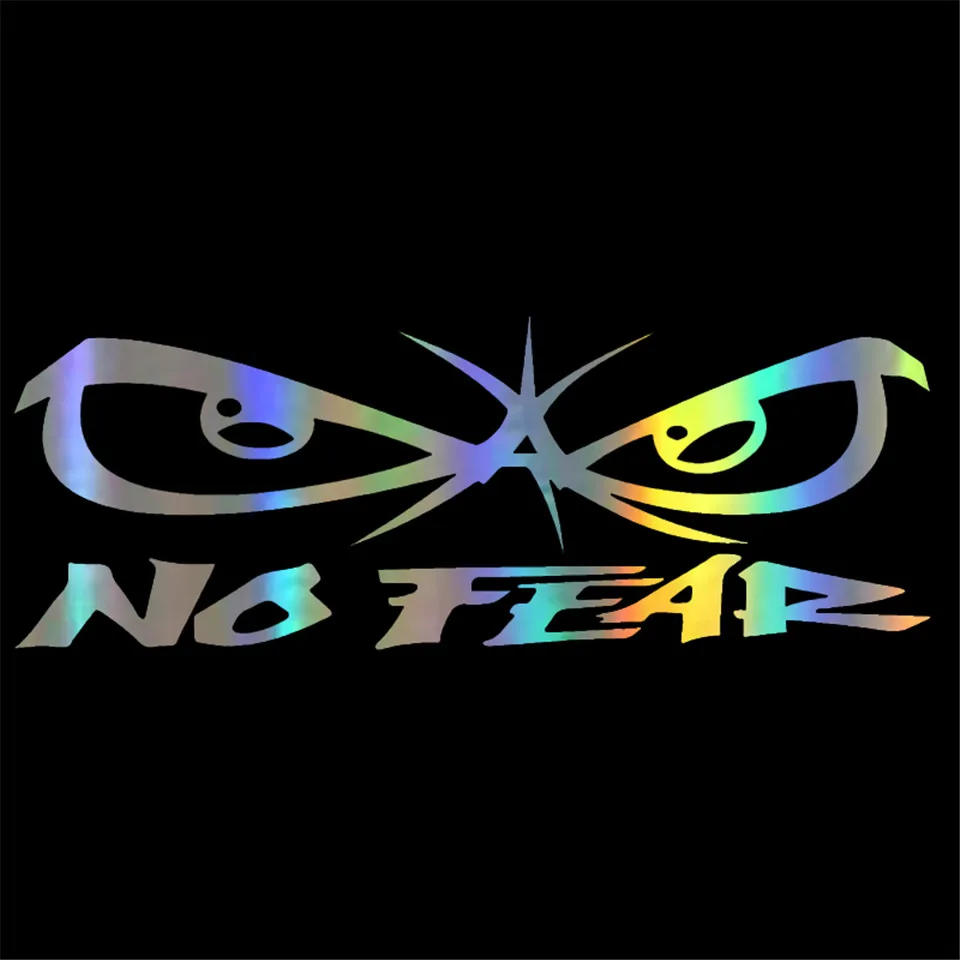 19.1X7CM NO FEAR Interesting Car Sticker Vinyl Decal Car-styling Sticker On Car For Ford Audi BMW Toyota VW BlackSilverLaser (4)