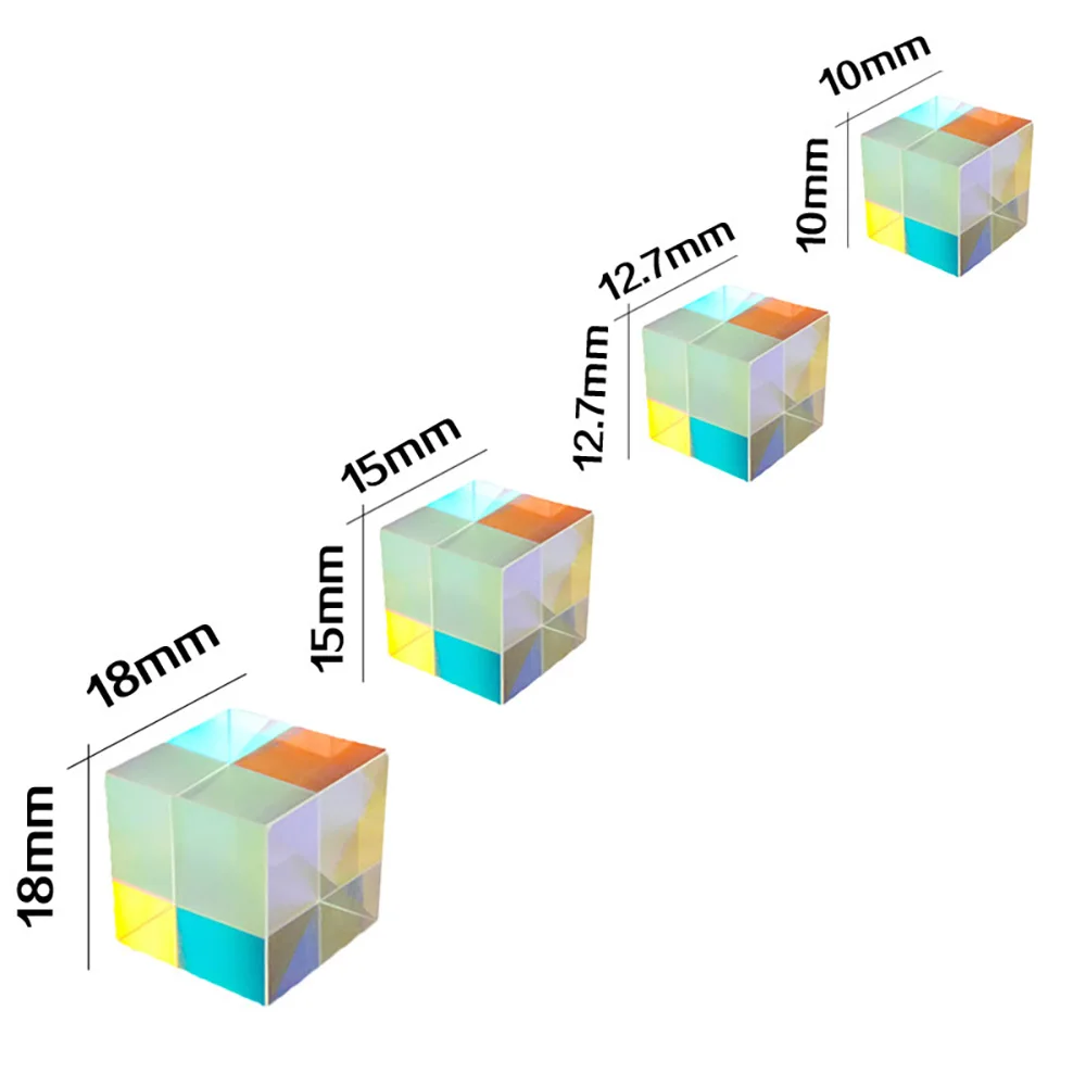 Новинка, кубический дефектный крест, дихроическая призма, RGB, комбинированный сплиттер, стеклянный декор, Квадратный Кубик, RGB Обучающие инструменты, украшения