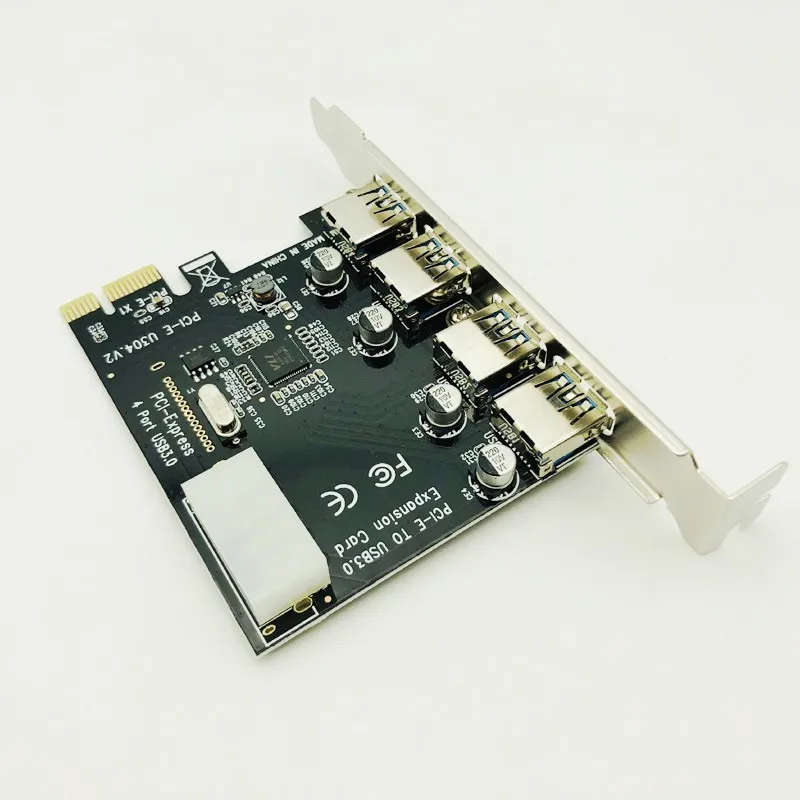 H1111Z PCI e к USB Расширительная карта 4 порта 3 0 Экспресс E адаптер PCIE преобразователь