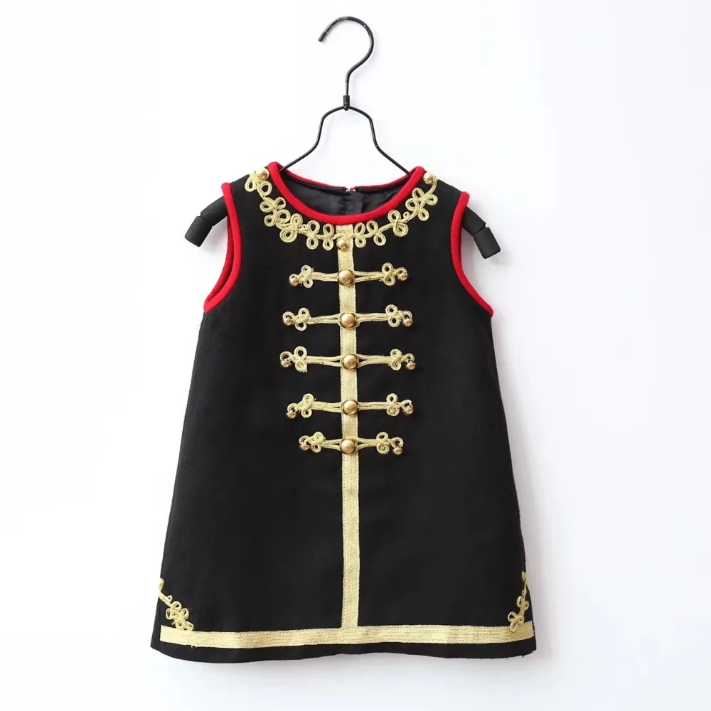 baby girl clothes kids dresses for girls princess dress Heavy handmade high quality sleeveless dress autumn winter clothes