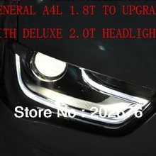 2013 ча B9 A4L DELUXE оборудованный светящиеся кольца фары с светодиодный дневной свет, чтобы обновить общего B9 A4L, для AUDI