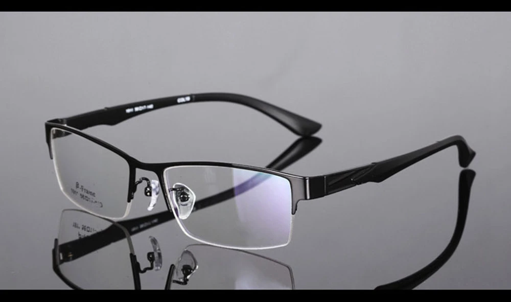 Mens Half rim Commercials Alloy Frames Eyewear Eyeglasses Custom Made
