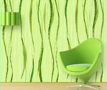 

Eco-friendly Luxury Embossed Light Green Strip Wallpapers 3dMural tv sofa background wallpaper green decorative pattern