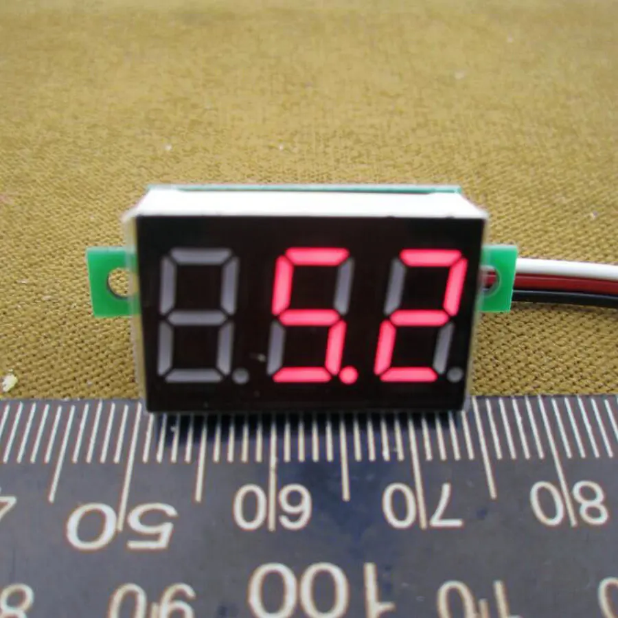 

10pcs/lot DC 0-100V 3 wire Red Car digital display LED Voltage Volt Panel Meter Voltmeter Digital #0000