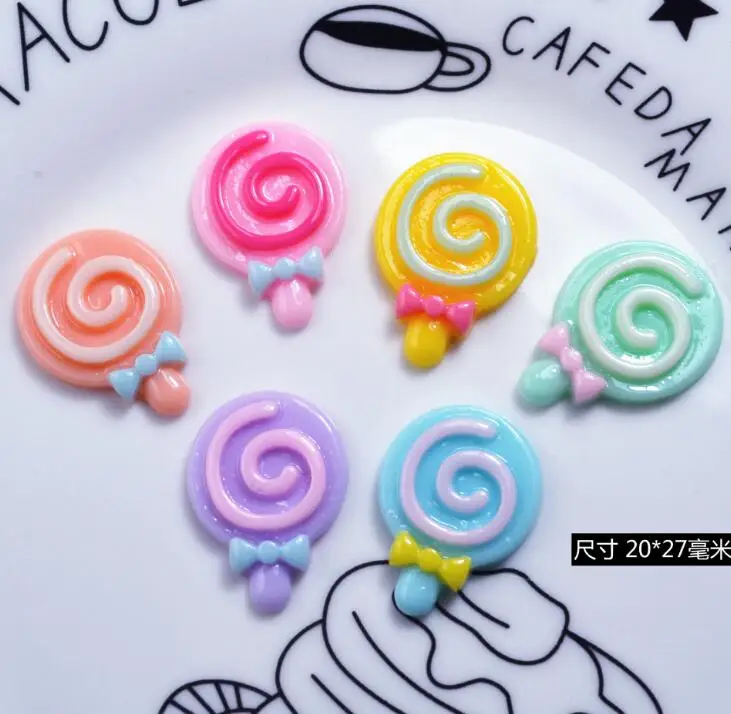 

Lovely Resin lollipop resin decoration kawaii cabochon for children diy hair accessories