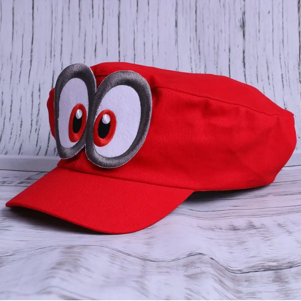 Супер Марио Odyssey шляпа Косплэй взрослых детей Красный Марио Кепки реквизит ручной работы 2