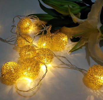 

[Seven Neon]Battery power 1.6M 10leds fling ball shape child room/garden/Christmas/decoration/holiday led string light