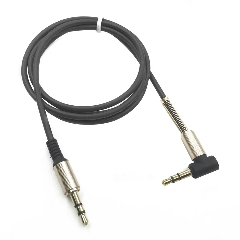New Arrival 1pc 1M Right Angle Car Aux Auxiliary Cable 3.5mm Male to Male Audio Cable Cord 8 Colors For Phone PC