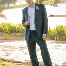 Темно-синий мужской одежда для верховой езды на пляже, свадьбы из двух предметов, с острым отворотом, для жениха, для вечеринки, выпускного вечера, одежда(куртка+ штаны