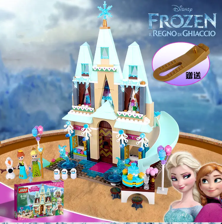 Мечта принцессы Замороженные строительные блоки Arendelle замок Принцесса Анна Эльза сборные совместимые игрушки для детей