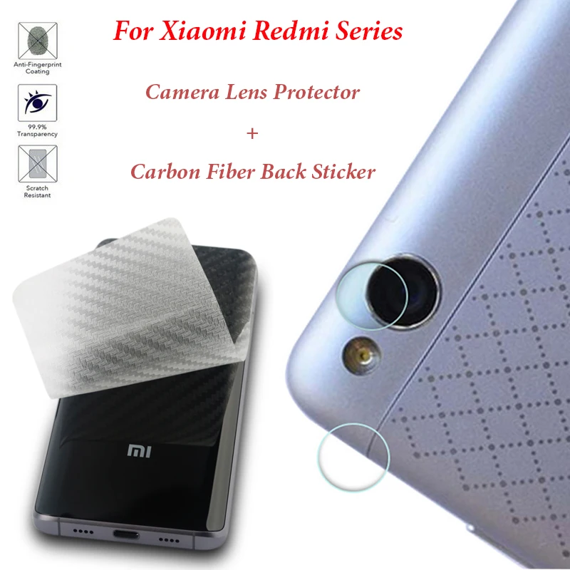 

For Xiaomi Redmi Note 4/3/Pro/Prime/5 Plus/4x/3s/4a/3x Camera Lens Protector Carbon Fiber Back Sticker Protection Cover