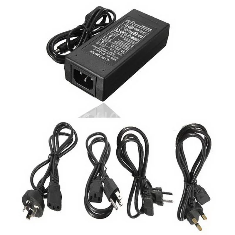 

LED Power Supply 12V 5A 60W Lighting Transformer AC 220V to 12V LED Driver US AU UK EU Plug Adapter For LED Strip Light