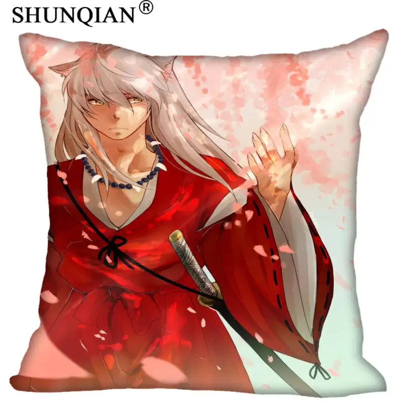 Пользовательский Inuyasha наволочка молнии с двух сторон 35x35 см 40x40 см 45x45 см 50x50 см 60x60 см пользовательские ваш образ - Цвет: Pillowcase