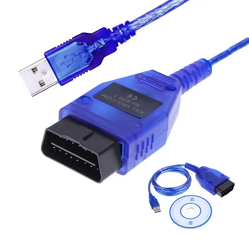 

OBD2 USB Car Diagnostic Cable Blue VAG-COM KKL 409.1 Auto Scanner Scan Tool For Seat Car Diagnostics Tools