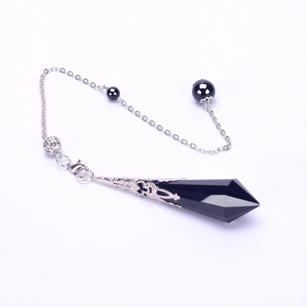 

Natural Black Obsidian Dowsing Crystal Pendulums for Metaphysical Spiritual Chakra Balance Pendulum for Divination Gift Box Set