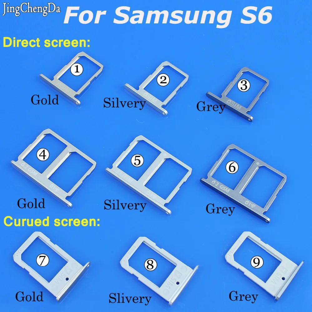 JCD для Samsung S6 edge G9250 G925F держатель одной/двух SIM карт Слот Лоток контейнер Замена Galaxy
