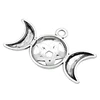 Pendentifs antiques en argent/Bronze Triple lune, pendentifs en dôme magique de la déesse de la Triple lune, Wiccan, 30x17mm, 40 pièces ► Photo 2/6