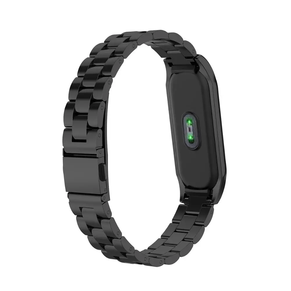 Металлический браслет из нержавеющей стали для Xiaomi Mi Band 3 ремешок наручных часов 4
