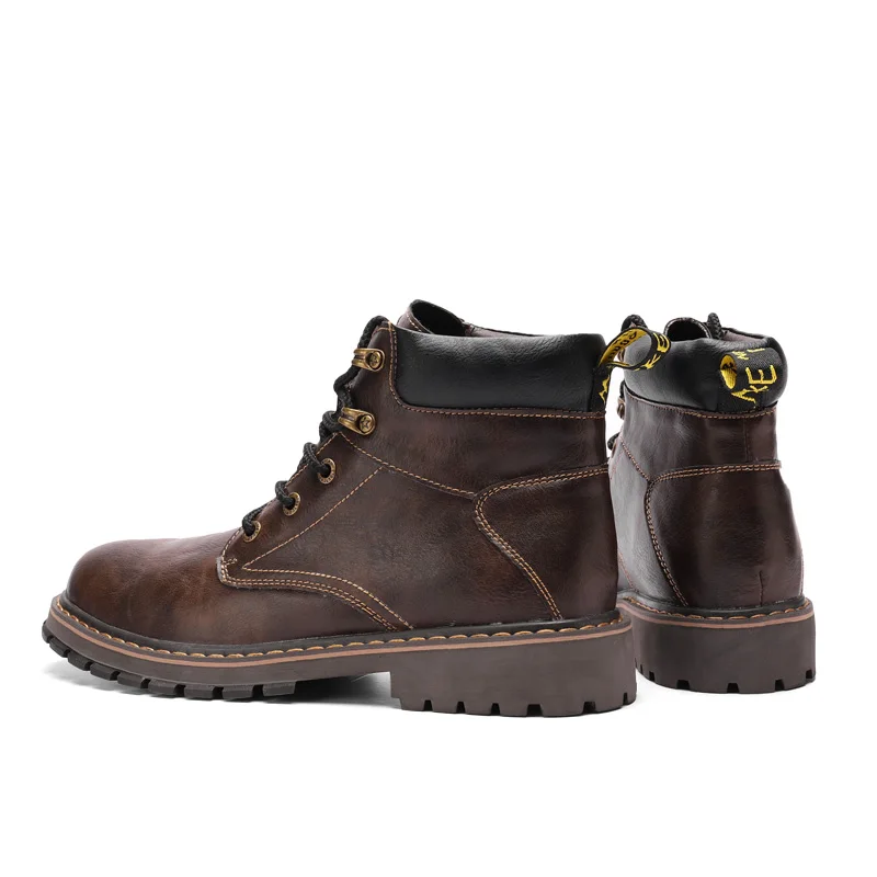 Dr Bottes brown Hiver Fourrées Hombre Décontracté Lacets Véritable Botas Bottines Fur black D'hiver Homme De Martins Cuir gray Fur Hommes Chaussures gray brown Black À Fur wFxC5qO1O