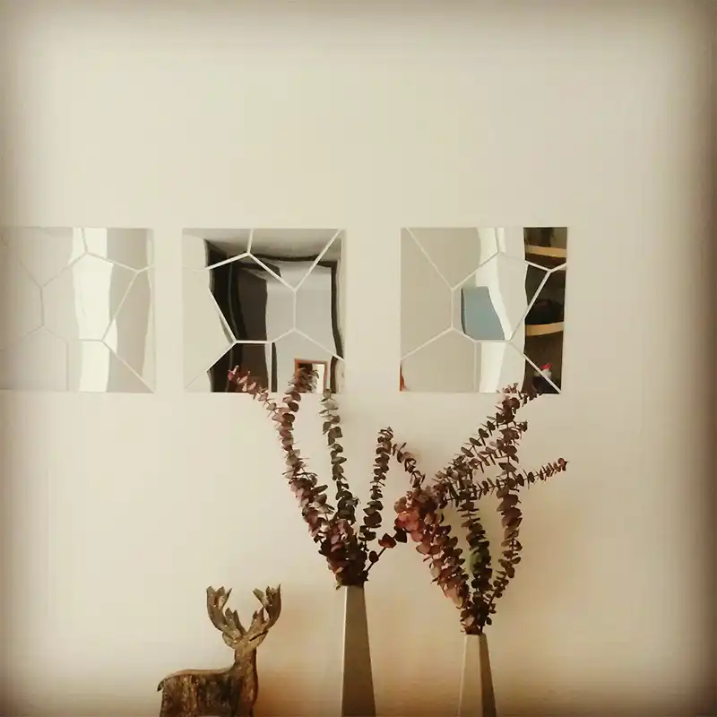 25x100cm Spiegelaufkleber Geschenke Modern Büro Zimmer 25 Stück Wandaufkleber
