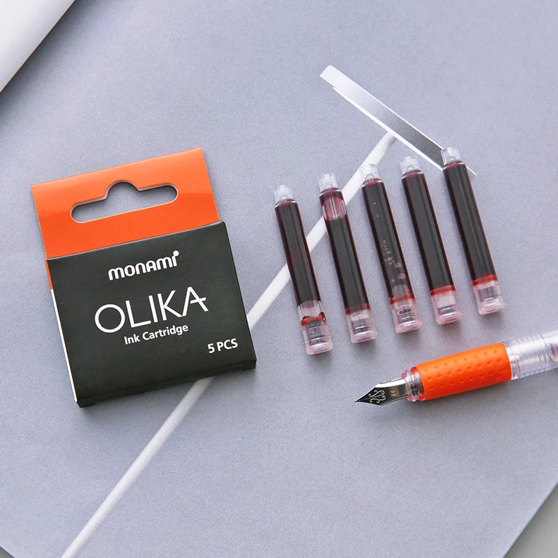 Корея monami OLIKA набор перьевых ручек со сверхтонким наконечником 0 38 мм прозрачный (1