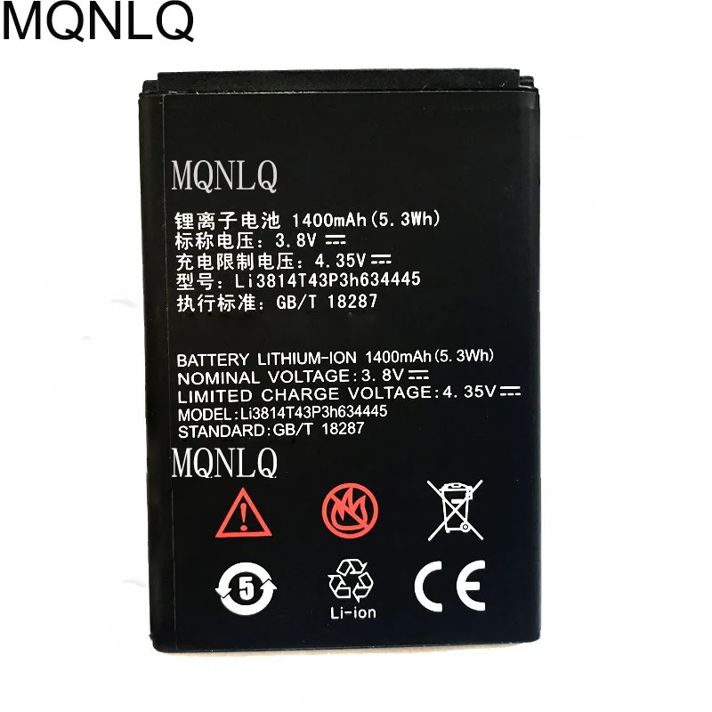 Аккумулятор Li3814T43P3h634445 для ZTE Blade L110 A110 A112 V815W батарея MQNLQ MTC Smart Start 1400 мАч | Мобильные