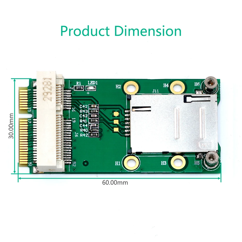 Мини PCI Express адаптер для 3g 4G модуль с разъемом USIM мини PCI E к Мини PCI-E Riser Card Поддержка 3g/4G WWAN LTE gps карты