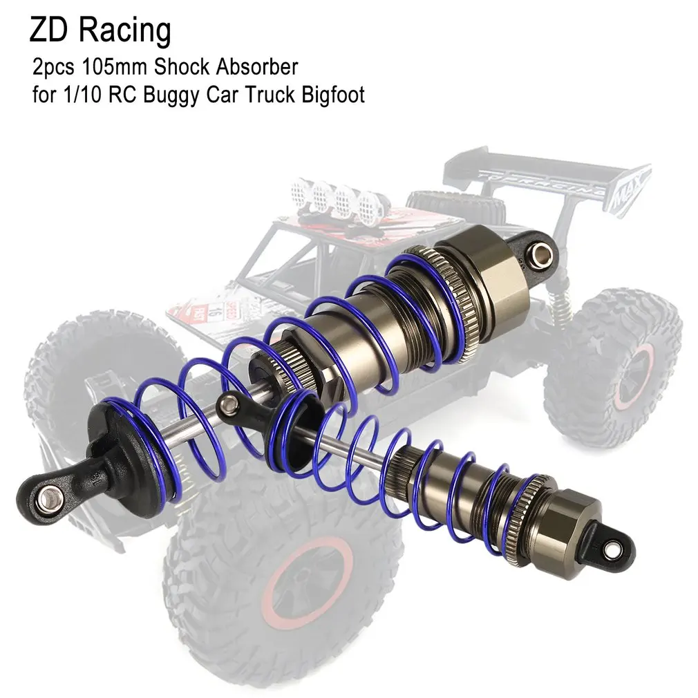 

ZD Racing 2pcs 105mm Shock Absorber Damper Suspension for 1/10 RC Buggy Car Truck Bigfoot Model Spare Parts Accessories