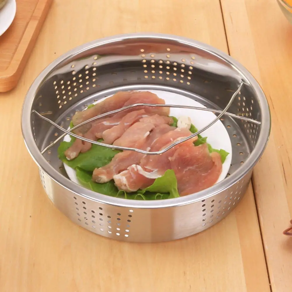 Kitchen Colander Steamer Stainless Steel Steamer Rice Cooker Steamer Instant Pot Steam Basket With Silicone Handle
