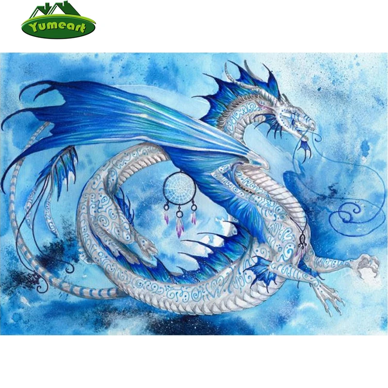 Dragons 5D Full Drill Diamond DIY Needlework Cross Stitch Kit