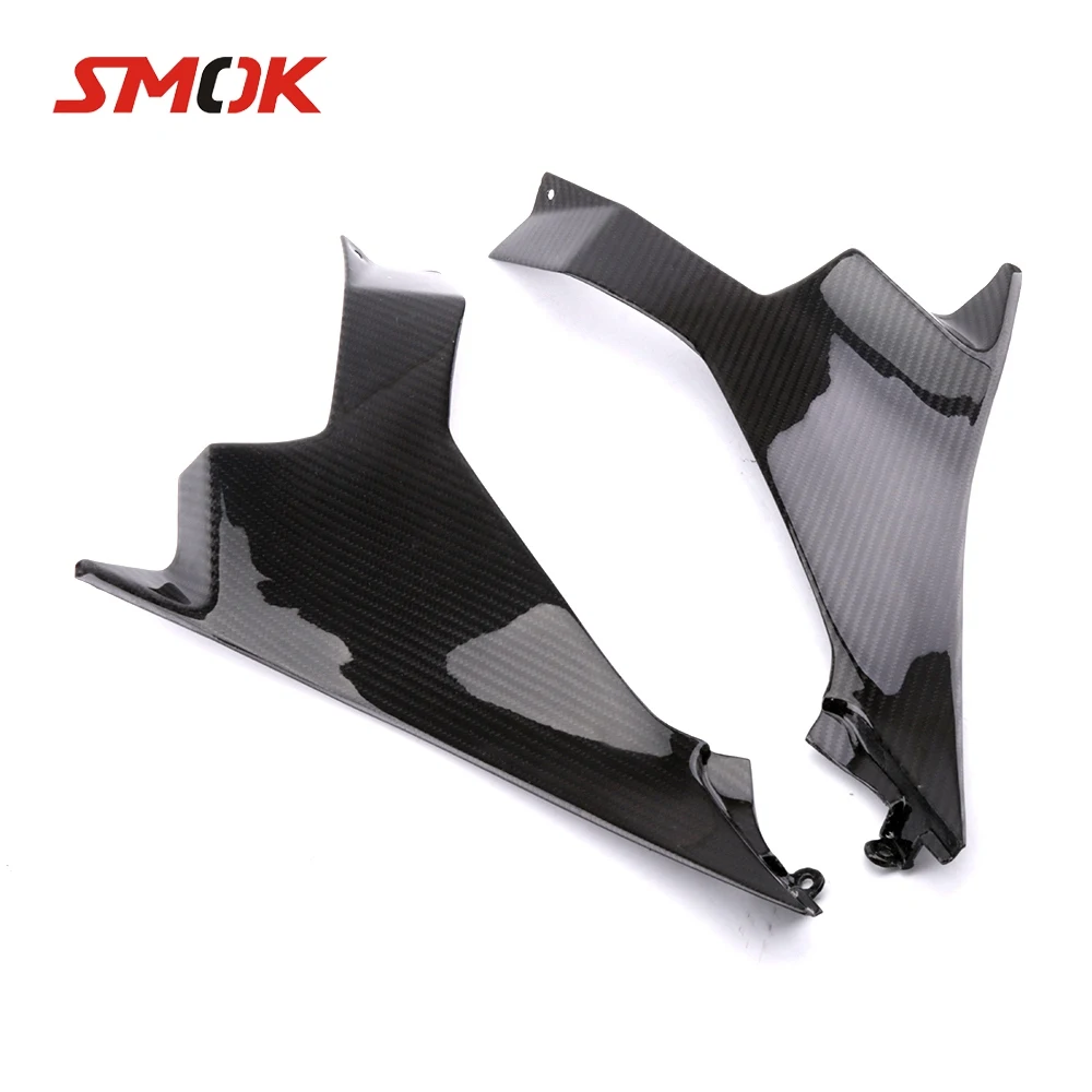 

SMOK Motorcycle Accessories Real Carbon Fiber Left Right Tank Side Panel Cover For Kawasaki Ninja 400 2018
