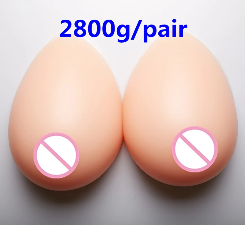 

2800g/pair Full Breast Enhancers Silicone Realistic Breast Forms Adhesive Fake Breast Boobs Silicone Crossdresser Boobs