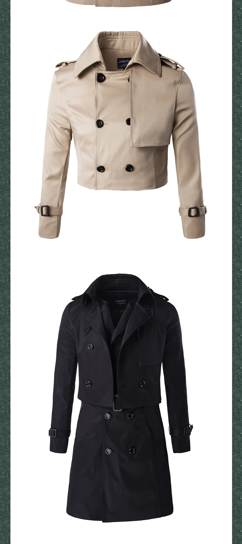 Мода 2019 aowofs эксклюзивный высококлассный Двухсекционный приталенный плащ пальто длинный двубортный джентльмен британский с поясным поясом