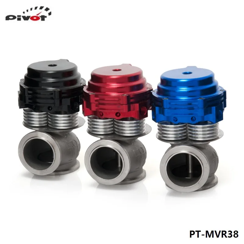 PIVOT - Water-Cooling Capability MVS-A "Long Neck" 38mm Turbo Wastegate V-band Flange And Clamps PT-MVR38